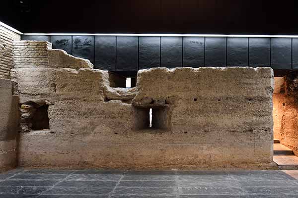 Interpretation Centre of the Arabic Wall of St. Eulalia. Remains of the wall. Medieval Murcia