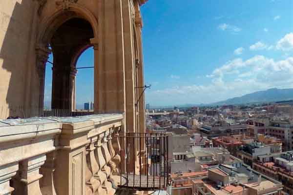 Spectacular views from the balcony of the conjuratories in Cathedral tower - Tourism in Murcia